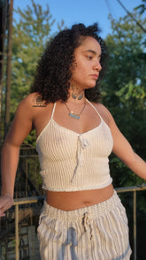 Fire knitt summer top asymmetrical top