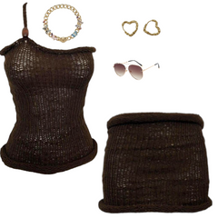 Asymmetrical KNITT top AND Mini sets.
