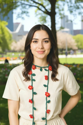 Flower Long Scarf, waist belt