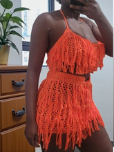 “Handcrafted Crochet Two-Piece Set – Halter Top & Mini Skirt” 40+hours of artisan craftsmanship