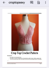 PDF croptopsexy Crop Top Crochet Pattern