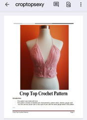 PDF croptopsexy Crop Top Crochet Pattern
