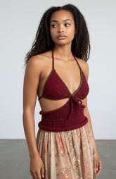 All in knit-Crochet top
