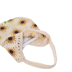 Sun flower  summer Crochet bag