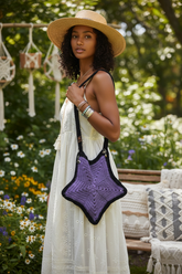 Star crochet tote bag Each colorway features black accents crocheted into the design, adding contrast and giving every bag a signature Crochebabes look