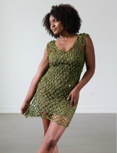 Crochet Mini Sequin Dress 40 Hours of Artisan Craftsmanship Made in New York