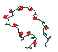 Flower Long Scarf, waist belt