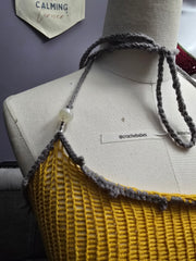 Honey, yellow hand knitt top ready to ship next business day