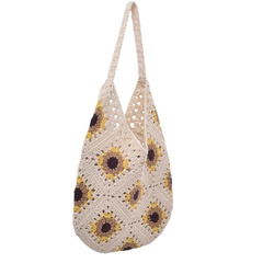 Sun flower  summer Crochet bag
