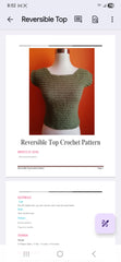 PDF Reversible Top Crochet Pattern