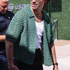 Unisex men and women shirt Hand-crocheted— 100% cotton, 40 hours of artisan craftsmanship made in New York.