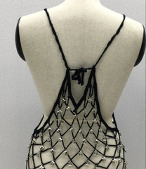 Crochet Mini Mesh Dress