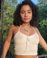 Fire knitt summer top asymmetrical top