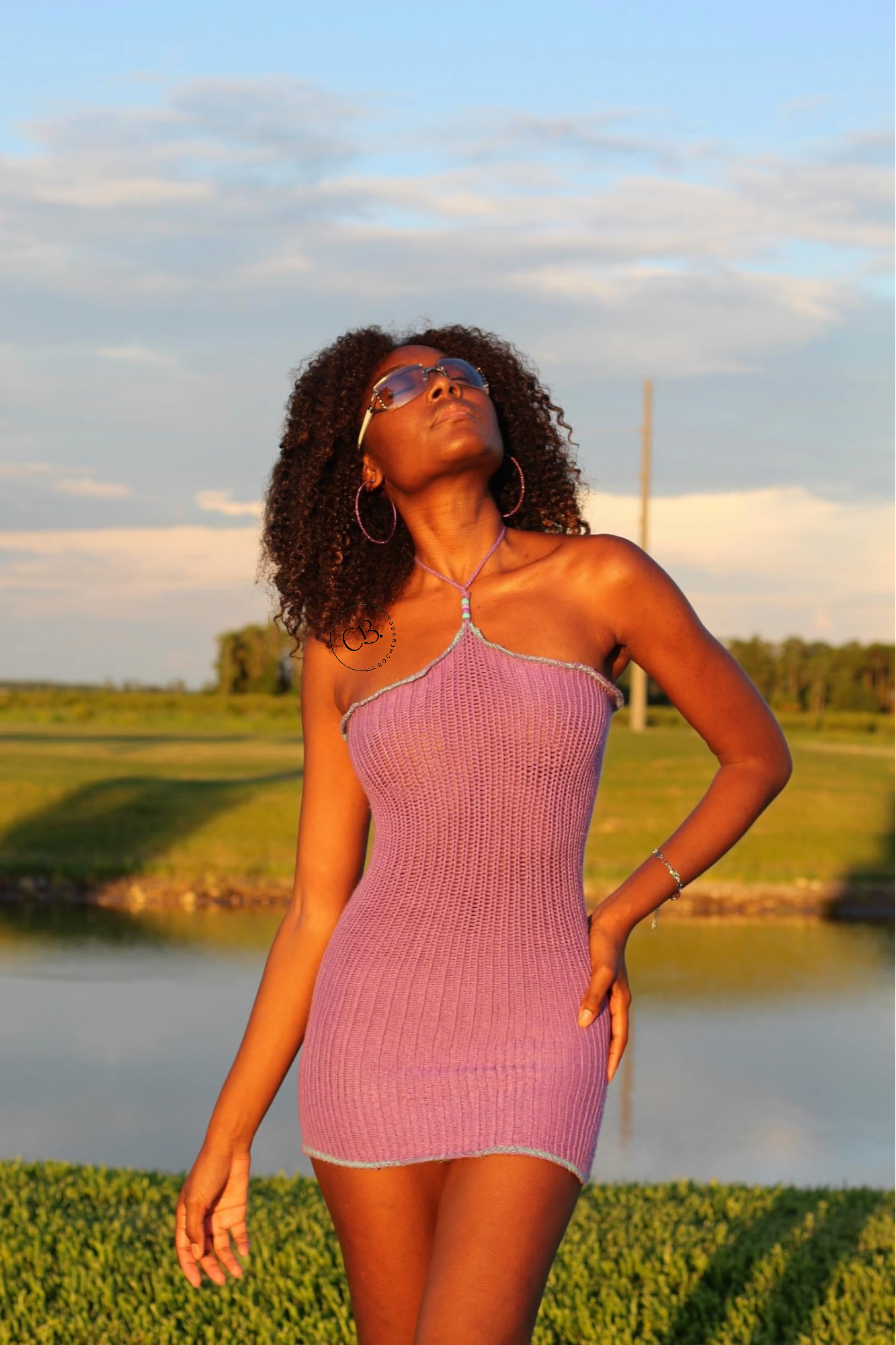 Mini-robe moulante en tricot