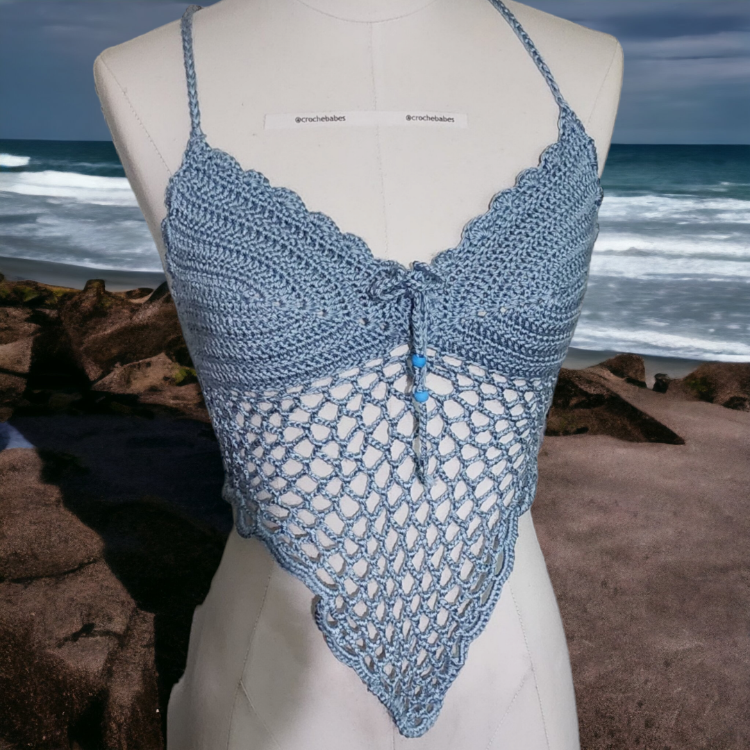 Haut coeur bleu bébé Lulus