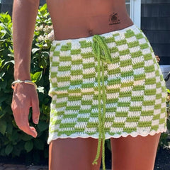 Checkered Mini skirt