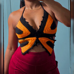 Haut papillon au crochet pour Halloween #2
