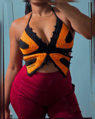 Haut papillon au crochet pour Halloween #2