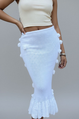 Knitt crochet rose mermaid skirts