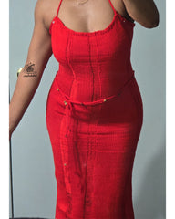 Vintage long maxi knitt lace   dress  below the knee knitt dress