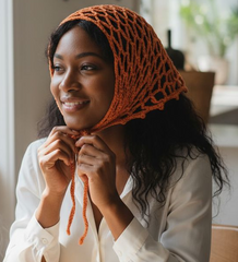 HEADKERCHIEF  Mesh crochet bandana