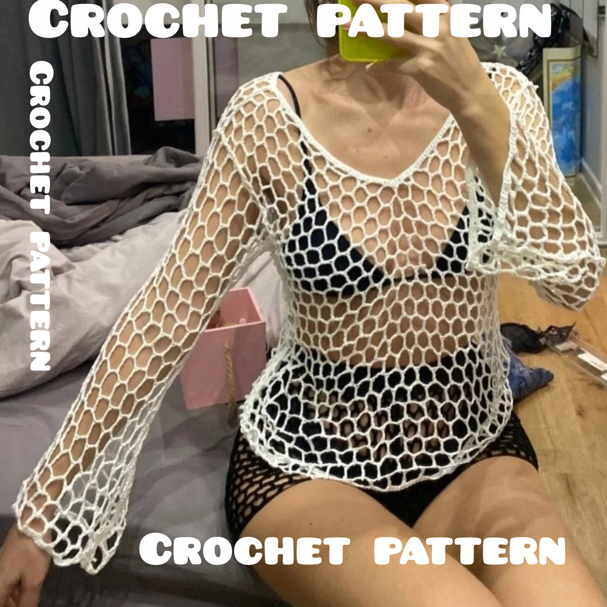 Crochet Cover up long top Pattern