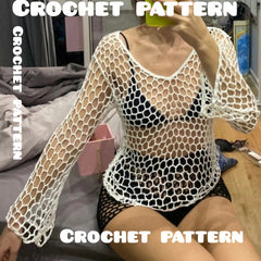 Crochet Cover up long top Pattern