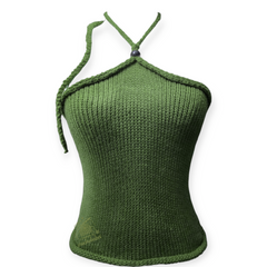 Haut d'été en tricot à col licou couvrant