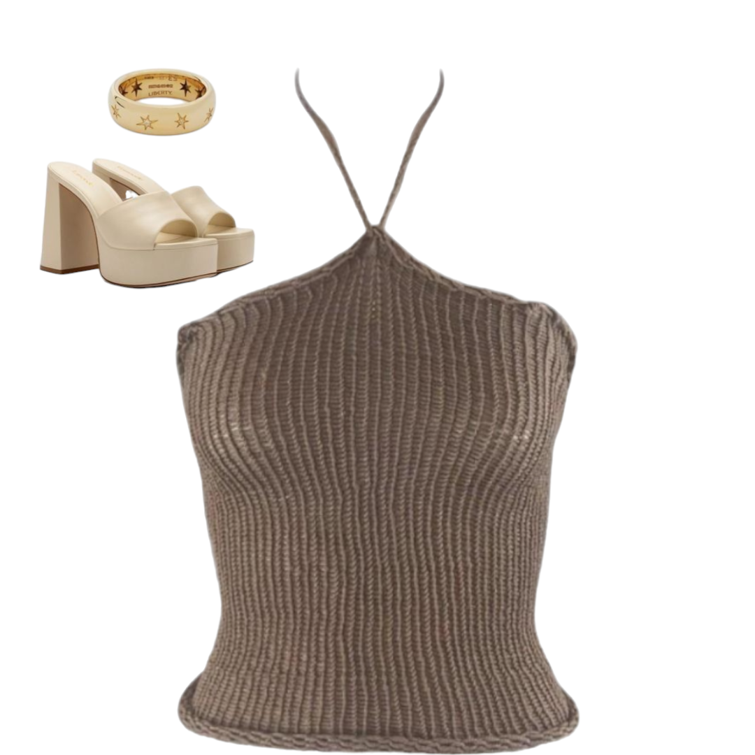 Caramel kniit top