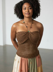 TORI KNIT TOP WITH GLASS  BEADS