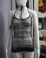Stretchy see through lace knitt top. full long  Knitt-tops sheer knitt top