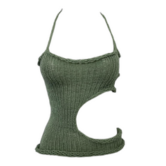 Haut en tricot à découpes profondes
