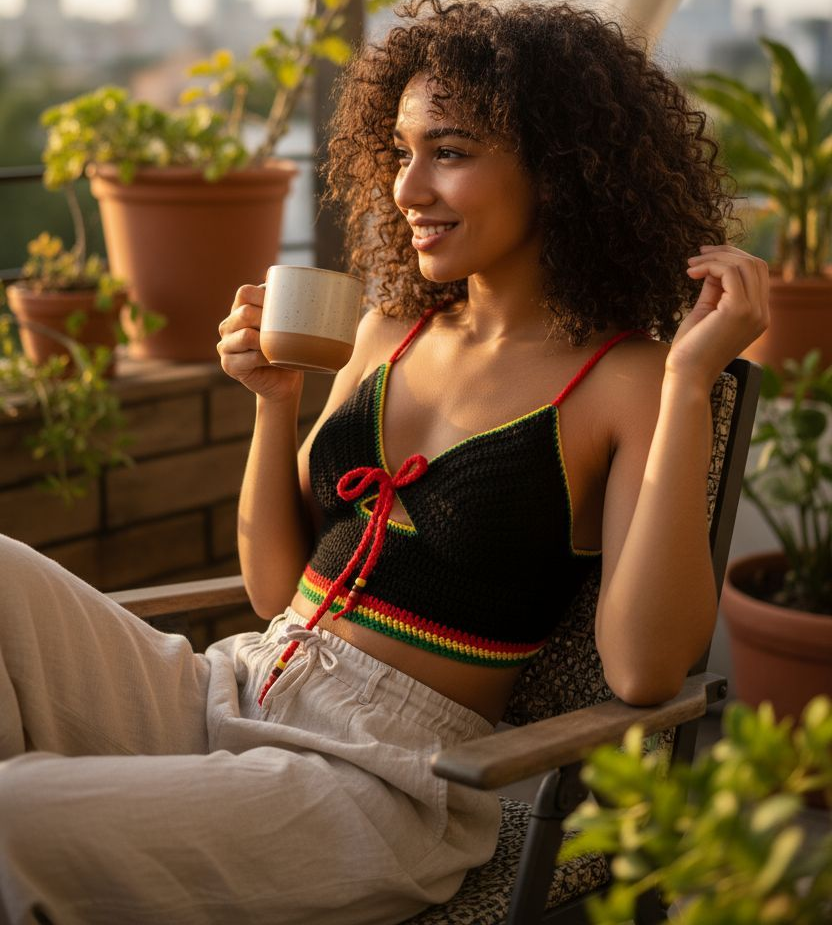 rasta crochet bikini