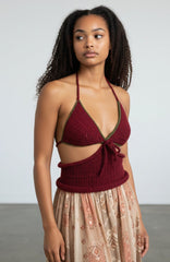 All in knit-Crochet top
