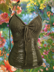 Haut d'été en tricot Distress