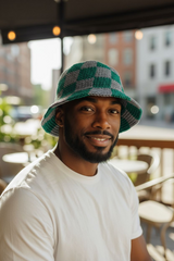 Checkered | Handmade Crochet Bucket Hat/ Fisherman Hat Handmade Crochet Color Matching Basin Hat Spring autumn hat