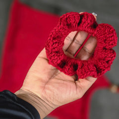 Crochet Scrunchie Tie Ponytail Holders Aesthetic Scrunchie. -