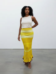 The April maxi skirt Hand-crocheted 120 hours of artisan craftsmanship New York.