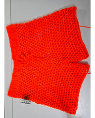 Crochet mesh beach shorts High-waisted