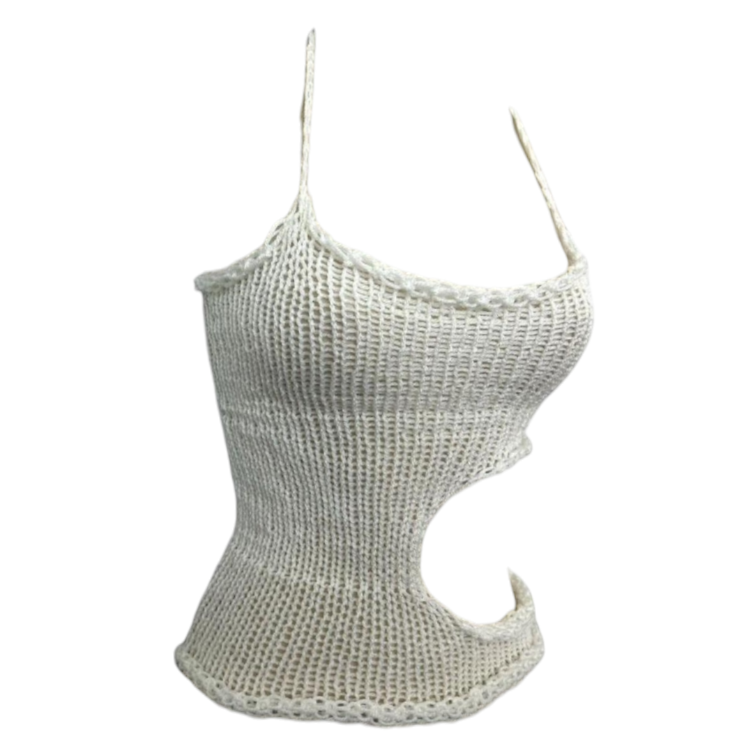 Haut en tricot à découpes profondes
