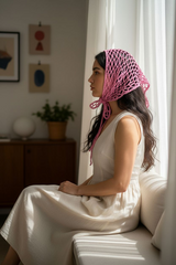 HEADKERCHIEF  Mesh crochet bandana