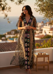 Robe de plage grande taille, robe longue ample, robe de plage fleurie/robe de plage fleurie