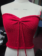 Haut tube court vintage en tricot