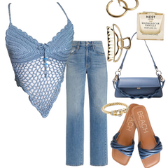 Haut coeur bleu bébé Lulus
