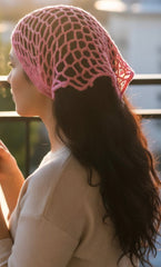 HEADKERCHIEF  Mesh crochet bandana