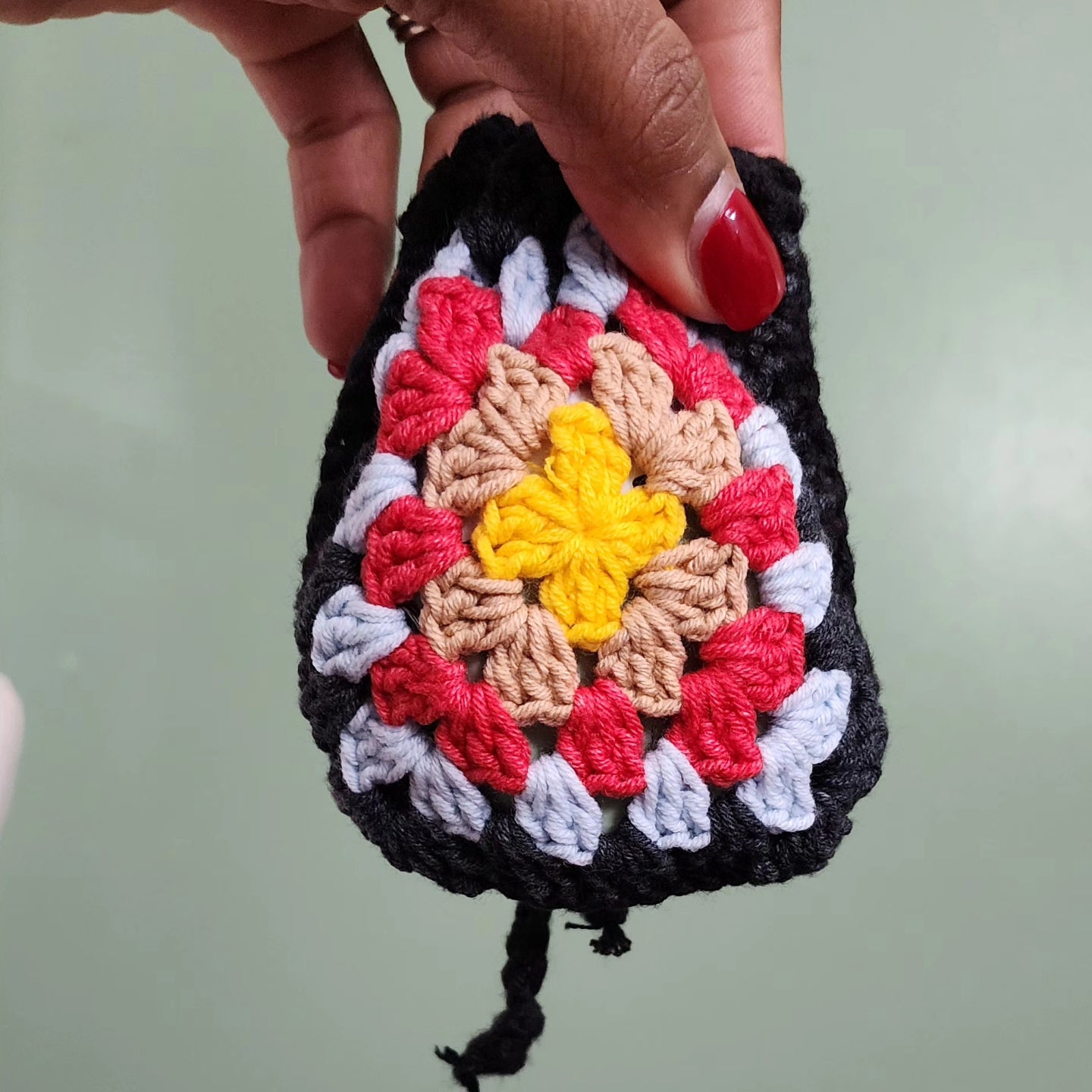 Joli étui à Airpods multicolore au crochet 