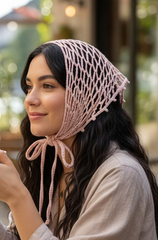 HEADKERCHIEF  Mesh crochet bandana
