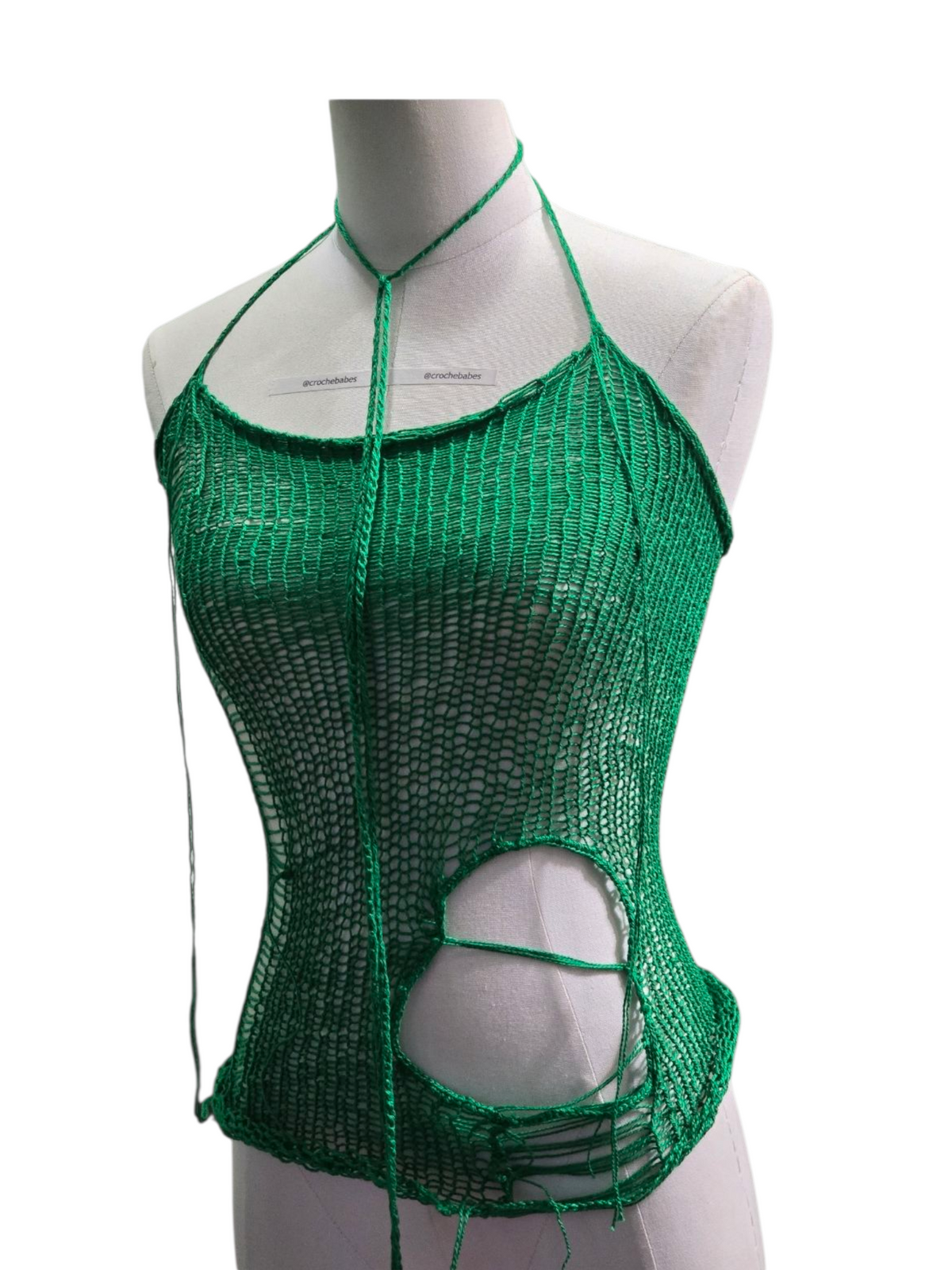 Lacy Distressed Handmade Knit mesh Asymmetrical supper distress