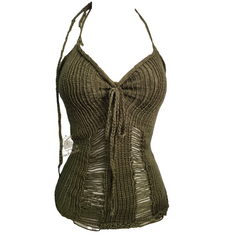 Haut d'été en tricot Distress