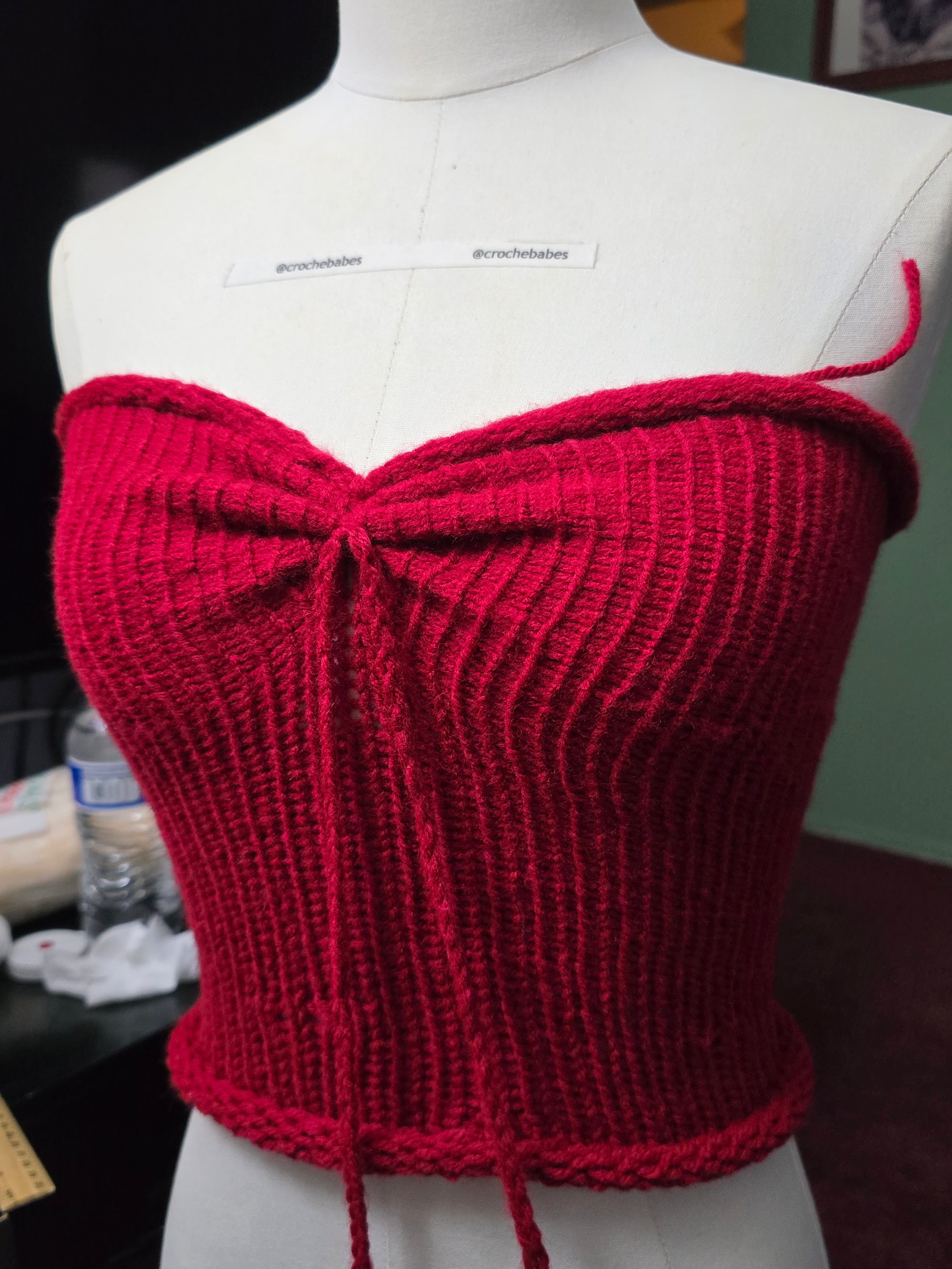 Haut tube court vintage en tricot
